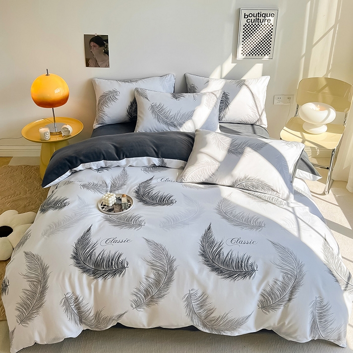 瑞莱 2025新款秋冬网红款棉加绒四件套 落羽