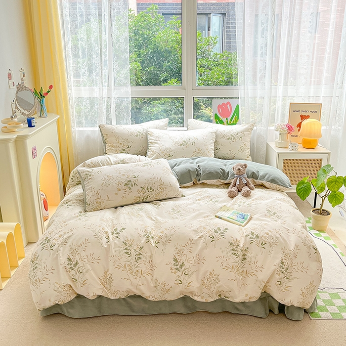 瑞莱 2025新款秋冬网红款棉加绒四件套 棉绒仙草