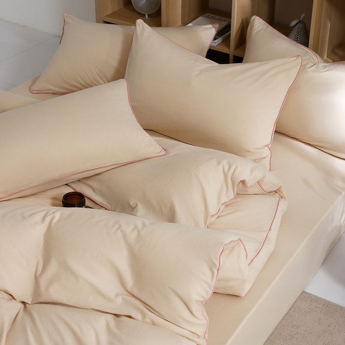 91家纺网 家纺一手货源 找家纺 LADYCOCO可可家居 2025新款纯棉针织四件套（控价不低于279元） 米色