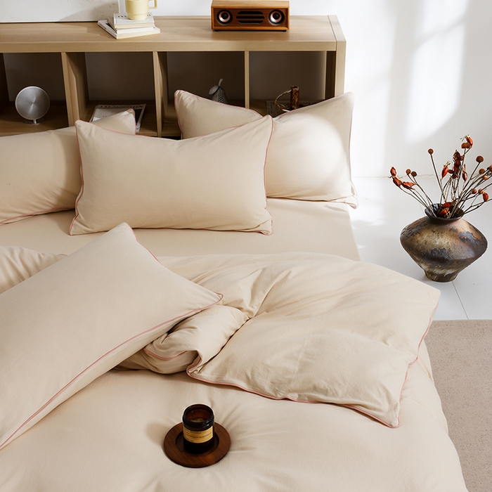 91家纺网 家纺一手货源 找家纺 LADYCOCO可可家居 2025新款纯棉针织四件套（控价不低于279元） 米色