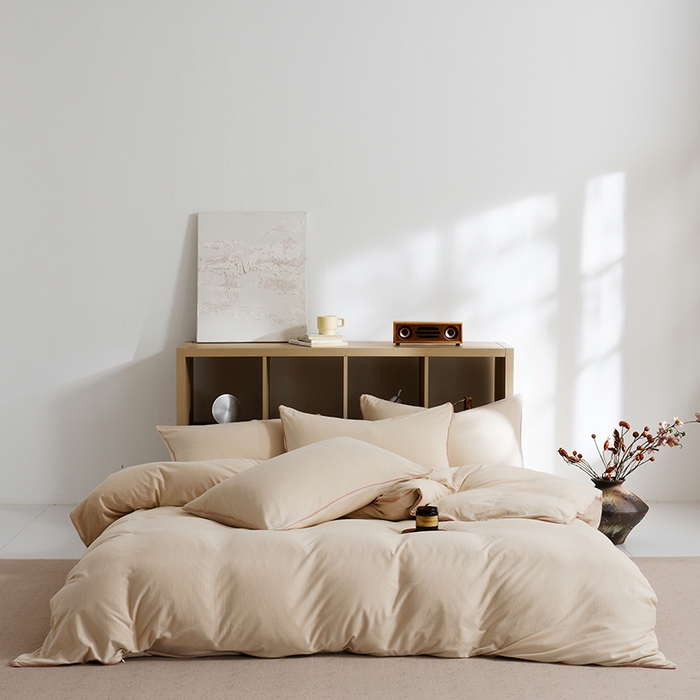 LADYCOCO可可家居 2025新款纯棉针织四件套（控价不低于279元） 米色