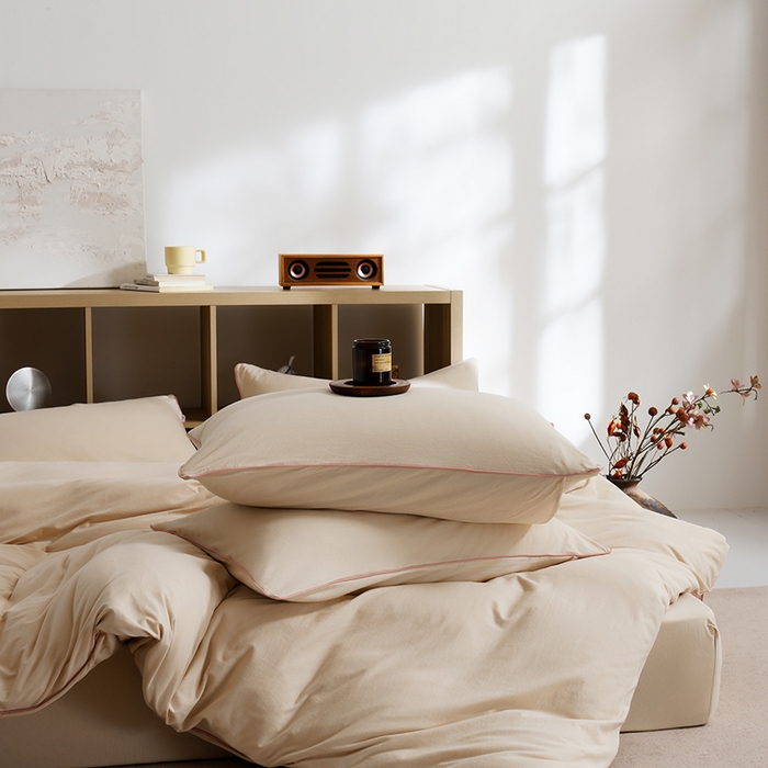 91家纺网 家纺一手货源 找家纺 LADYCOCO可可家居 2025新款纯棉针织四件套（控价不低于279元） 米色