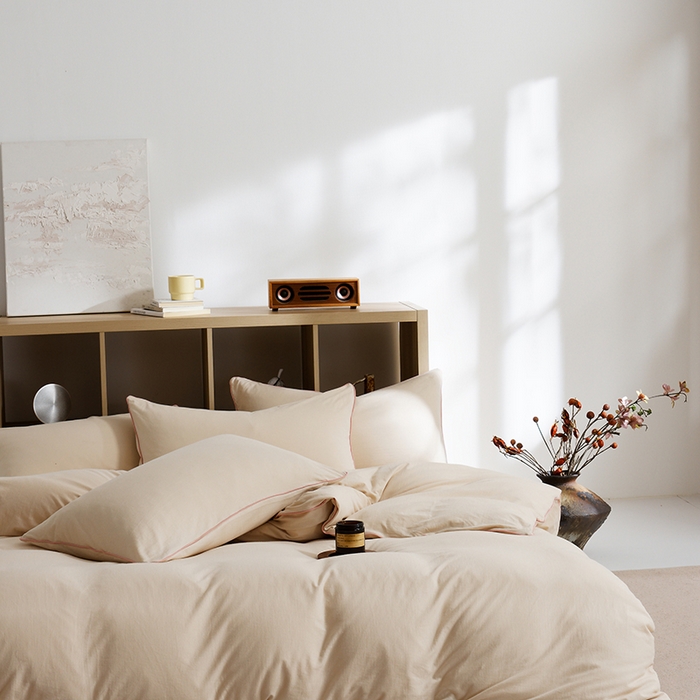 91家纺网 家纺一手货源 找家纺 LADYCOCO可可家居 2025新款纯棉针织四件套（控价不低于279元） 米色