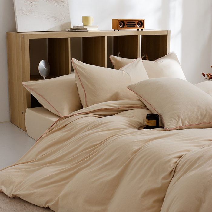 91家纺网 家纺一手货源 找家纺 LADYCOCO可可家居 2025新款纯棉针织四件套（控价不低于279元） 米色