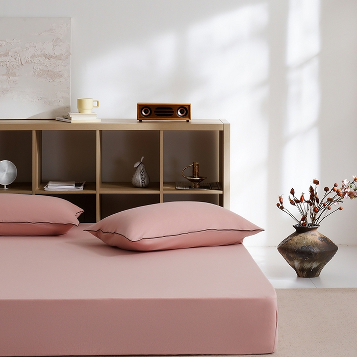 91家纺网 家纺一手货源 找家纺 LADYCOCO可可家居 2025新款纯棉针织四件套（控价不低于279元） 粉色