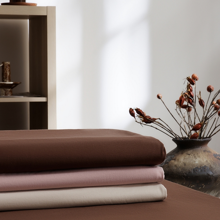 91家纺网 家纺一手货源 找家纺 LADYCOCO可可家居 2025新款纯棉针织四件套（控价不低于279元） 咖色