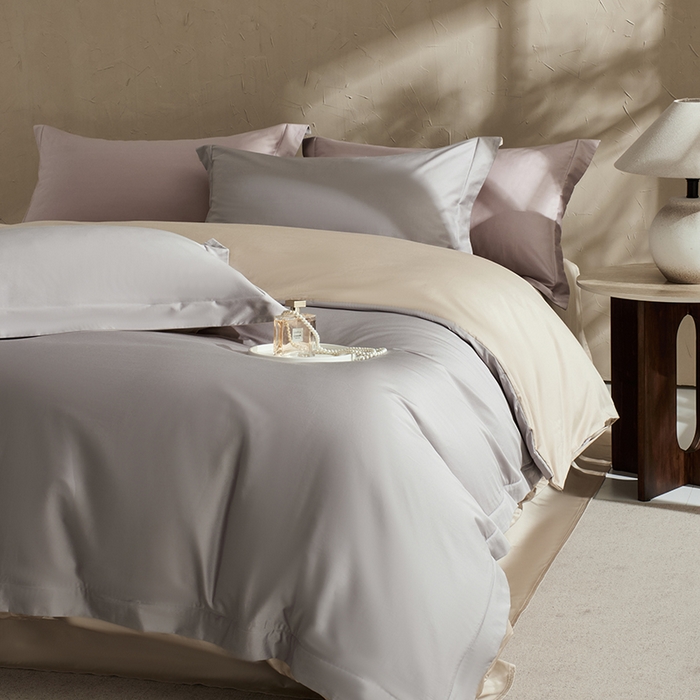 91家纺网 家纺一手货源 找家纺 （总）LADYCOCO可可家居 2025新款三开口贡缎夹棉四件套 优易套/U易套 三开口被套，唯一专利发明单位，全球专利布局（控价不低于410元）