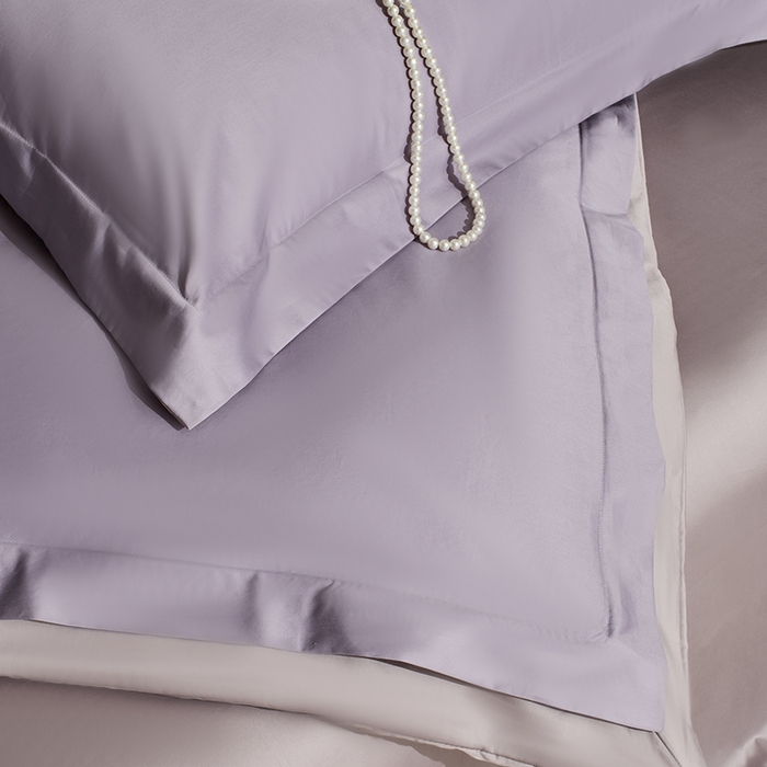 91家纺网 家纺一手货源 找家纺 LADYCOCO可可家居 2025新款三开口贡缎夹棉四件套 优易套/U易套 三开口被套，唯一专利发明单位，全球专利布局（控价不低于410元） 浅紫+浅灰