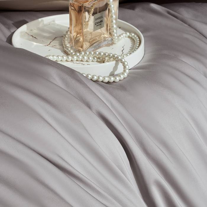 91家纺网 家纺一手货源 找家纺 LADYCOCO可可家居 2025新款三开口贡缎夹棉四件套 优易套/U易套 三开口被套，唯一专利发明单位，全球专利布局（控价不低于410元） 浅灰+卡其