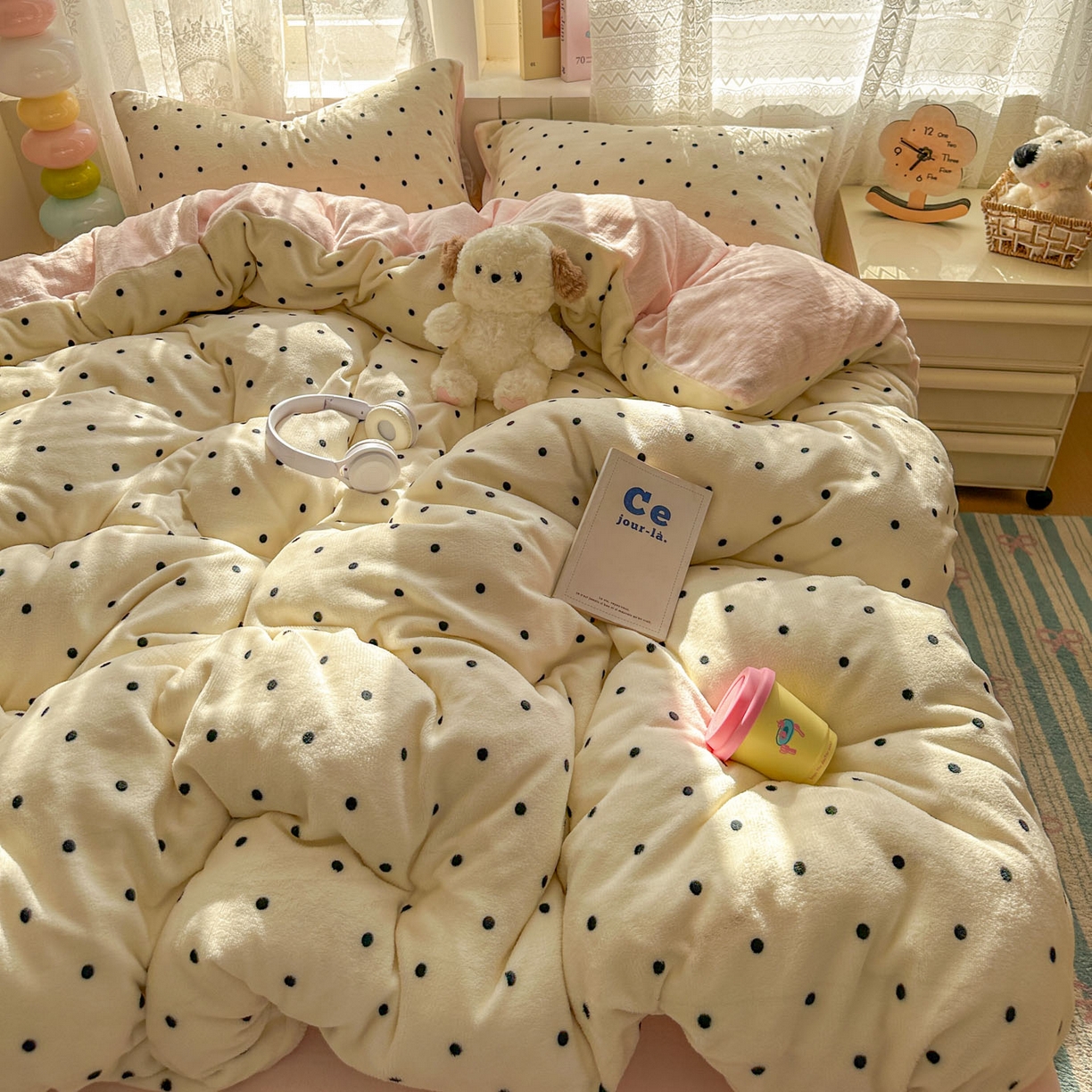 91家纺网 家纺一手货源 找家纺 （总）老K (原美阁） 2025新款牛奶绒简约款四件套小清新牛奶绒床单款床笠款