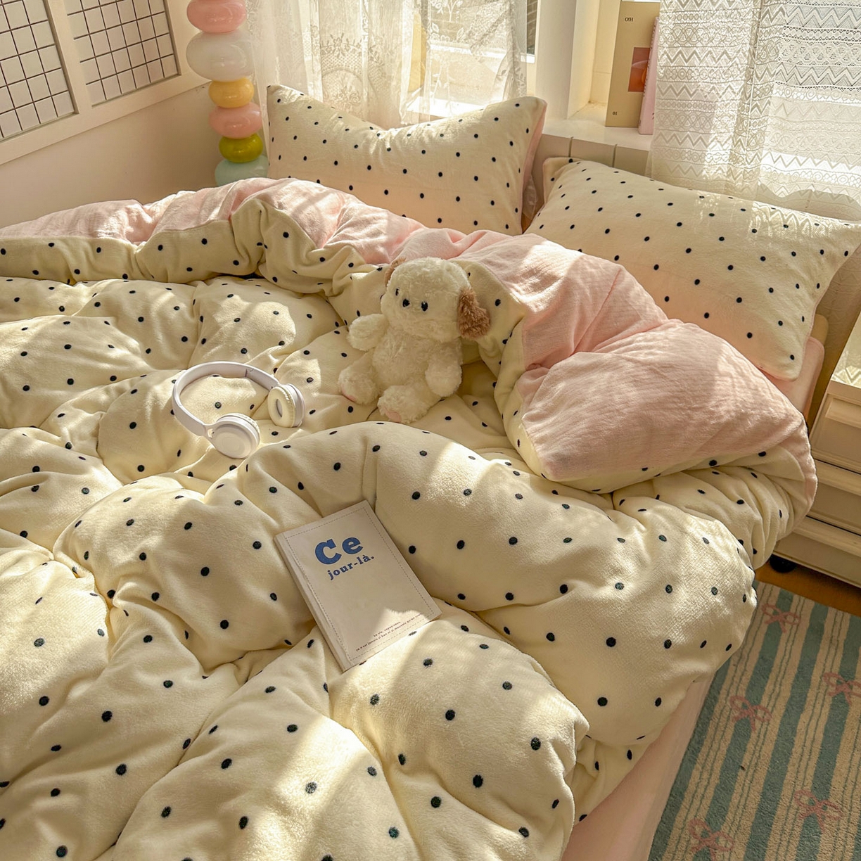 91家纺网 家纺一手货源 找家纺 （总）老K (原美阁） 2025新款牛奶绒简约款四件套小清新牛奶绒床单款床笠款