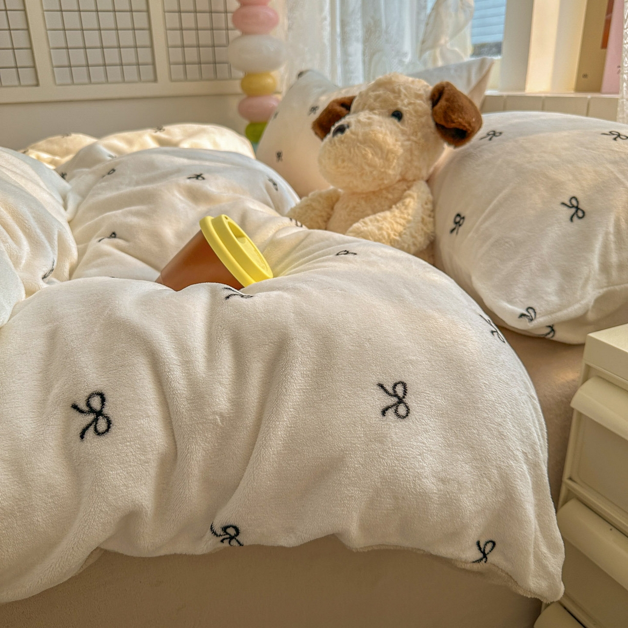 91家纺网 家纺一手货源 找家纺 （总）老K (原美阁） 2025新款牛奶绒简约款四件套小清新牛奶绒床单款床笠款