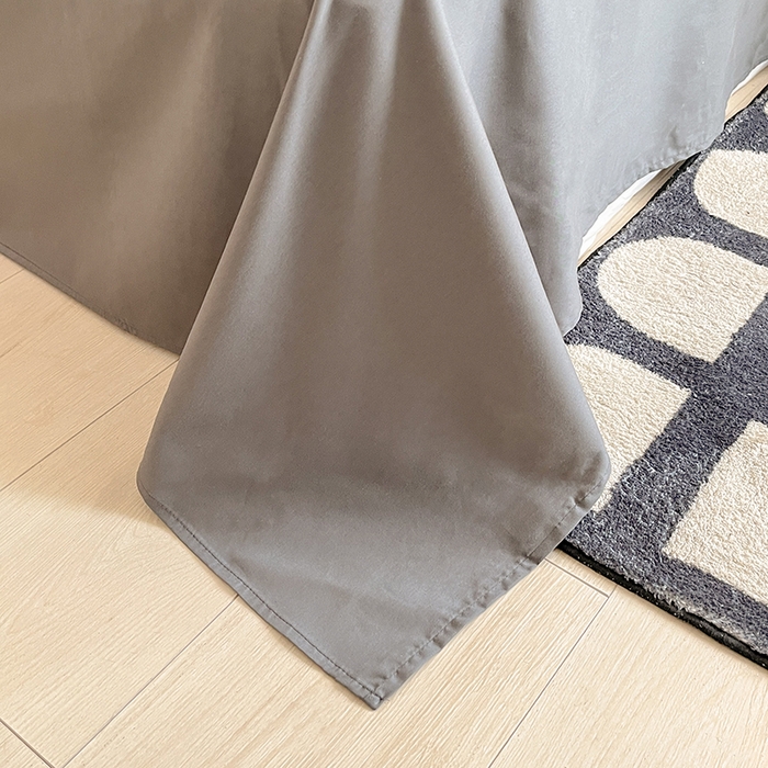 91家纺网 家纺一手货源 找家纺 琪格格纺织 2025新款全棉A类色织三层纱提花四件套 三层纱 芳草 浅灰