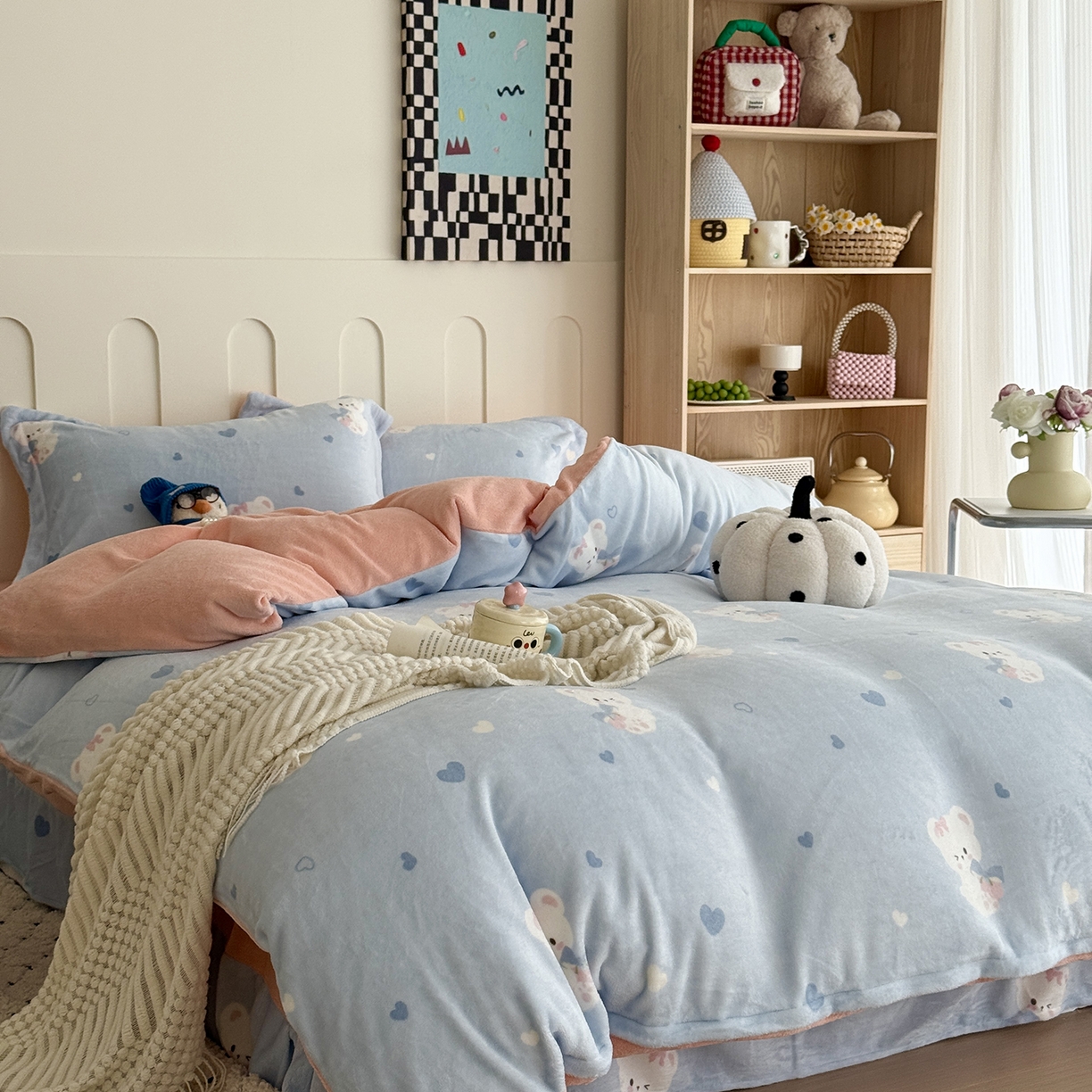 91家纺网 家纺一手货源 找家纺 （总）于果 2025新款牛奶绒印花四件套