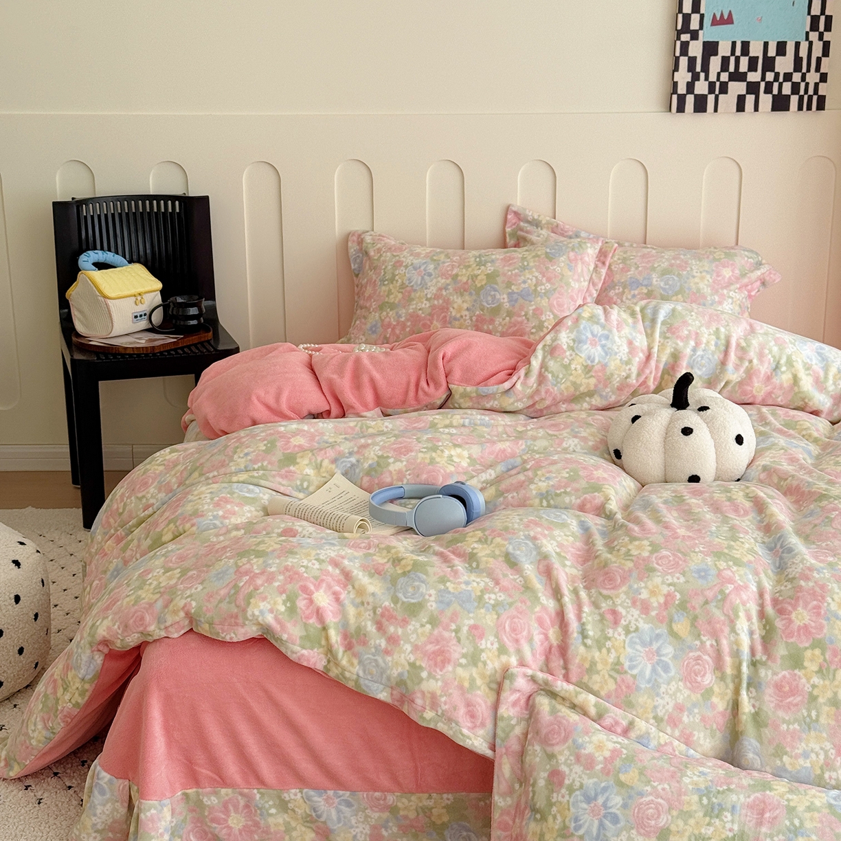 91家纺网 家纺一手货源 找家纺 （总）于果 2025新款牛奶绒印花四件套