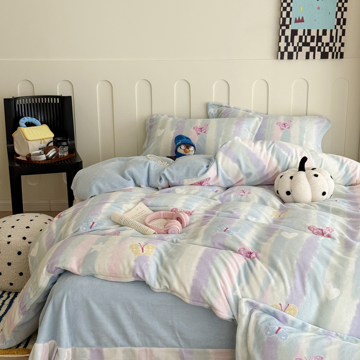 91家纺网 家纺一手货源 找家纺 （总）于果 2025新款牛奶绒印花四件套