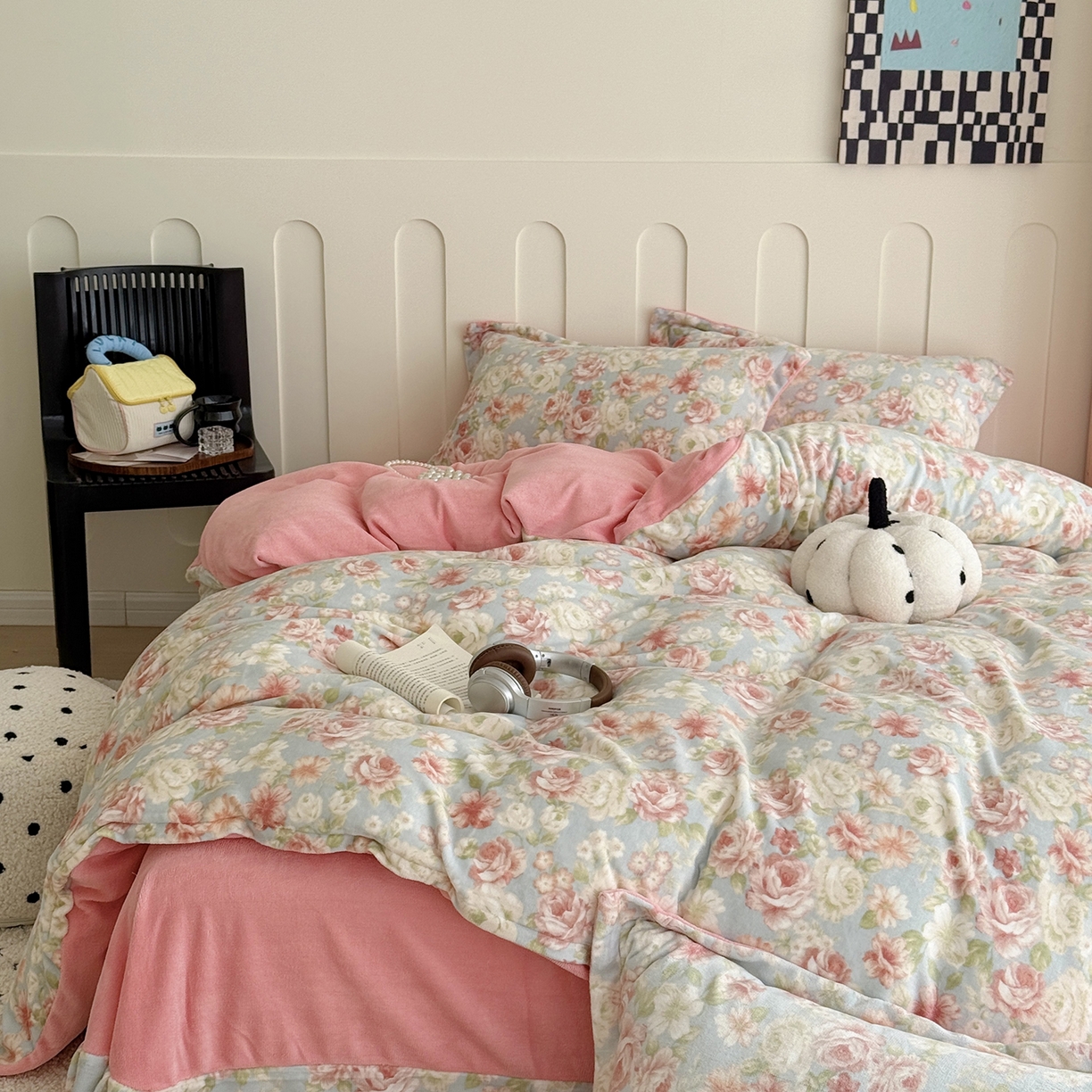 91家纺网 家纺一手货源 找家纺 （总）于果 2025新款牛奶绒印花四件套