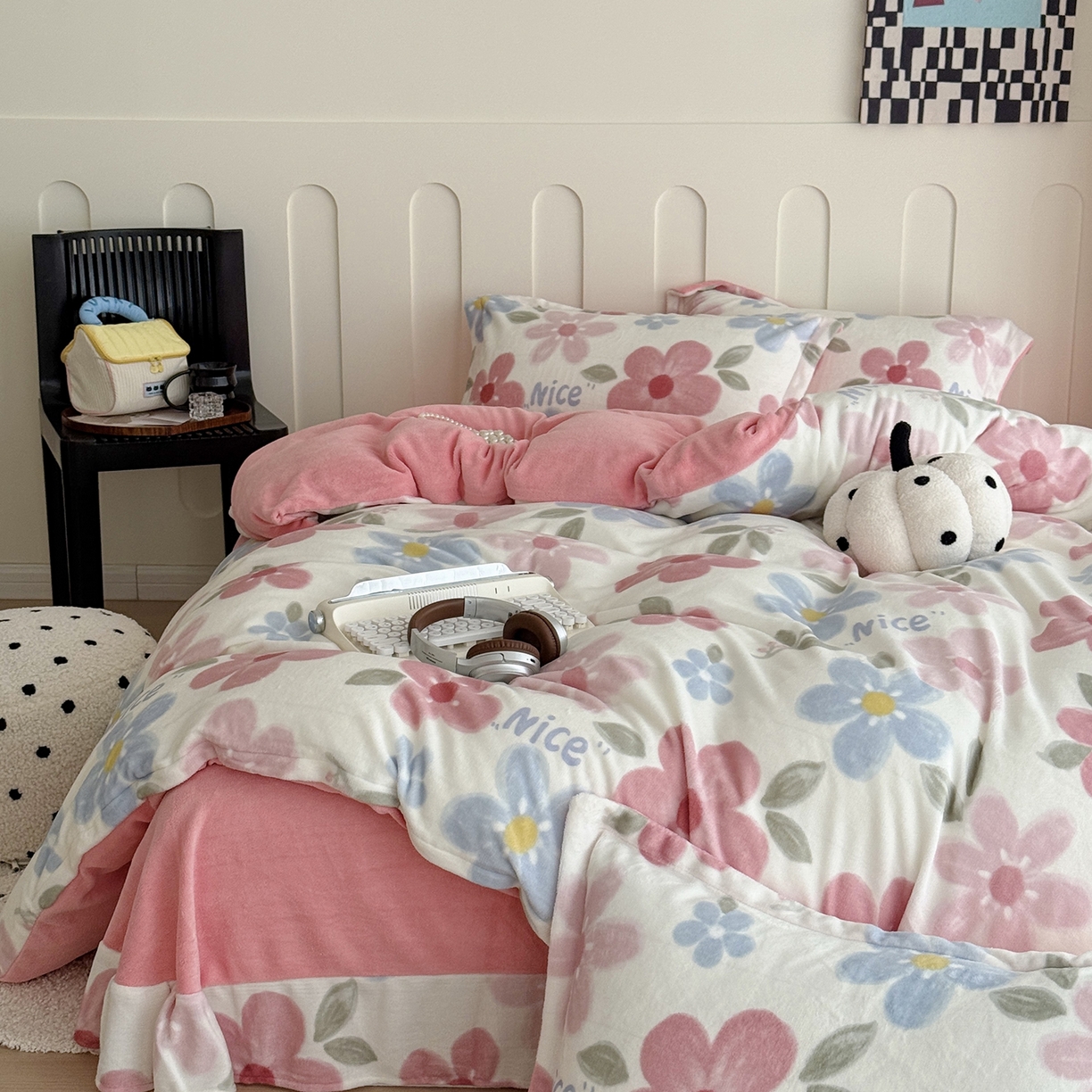 91家纺网 家纺一手货源 找家纺 （总）于果 2025新款牛奶绒印花四件套