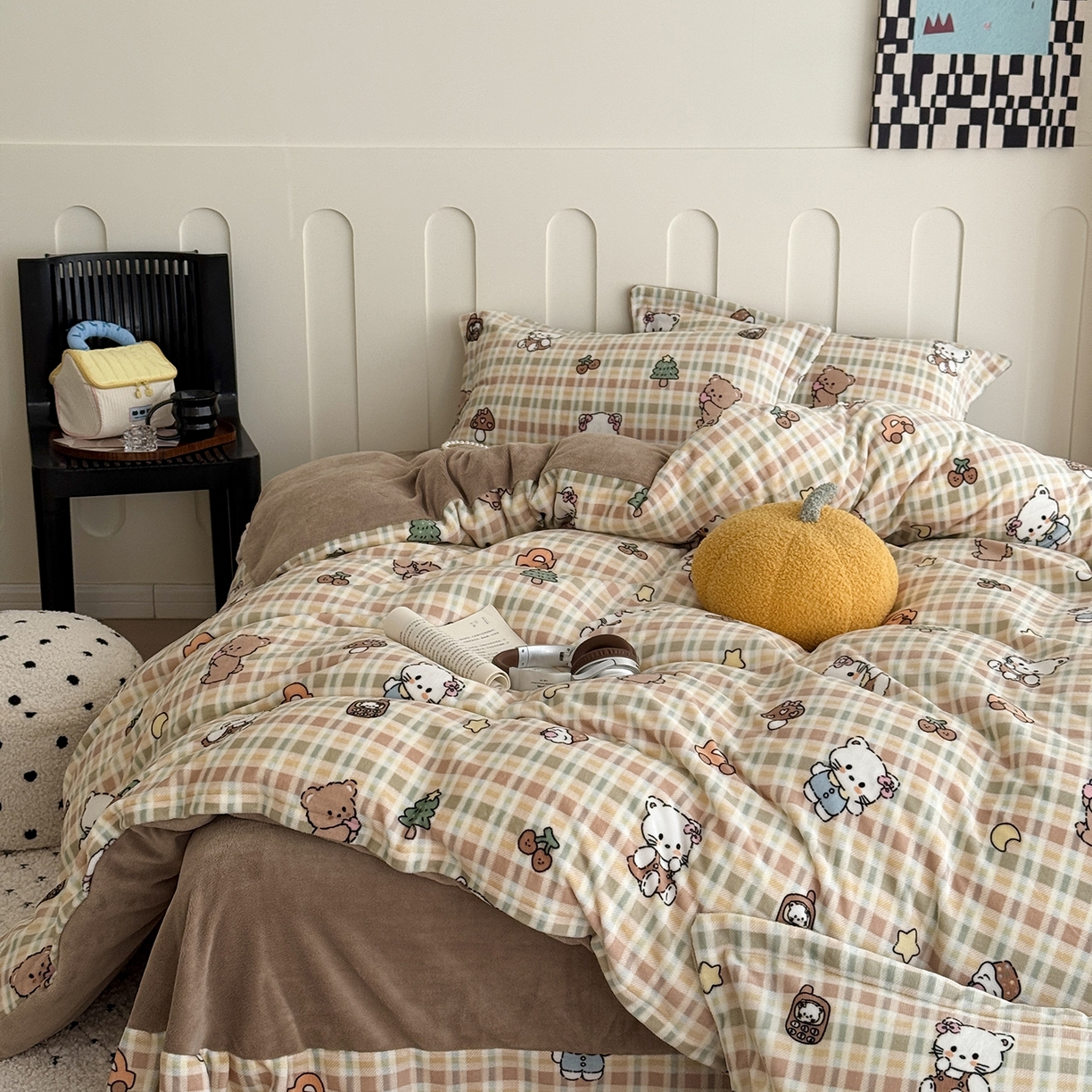 91家纺网 家纺一手货源 找家纺 （总）于果 2025新款牛奶绒印花四件套