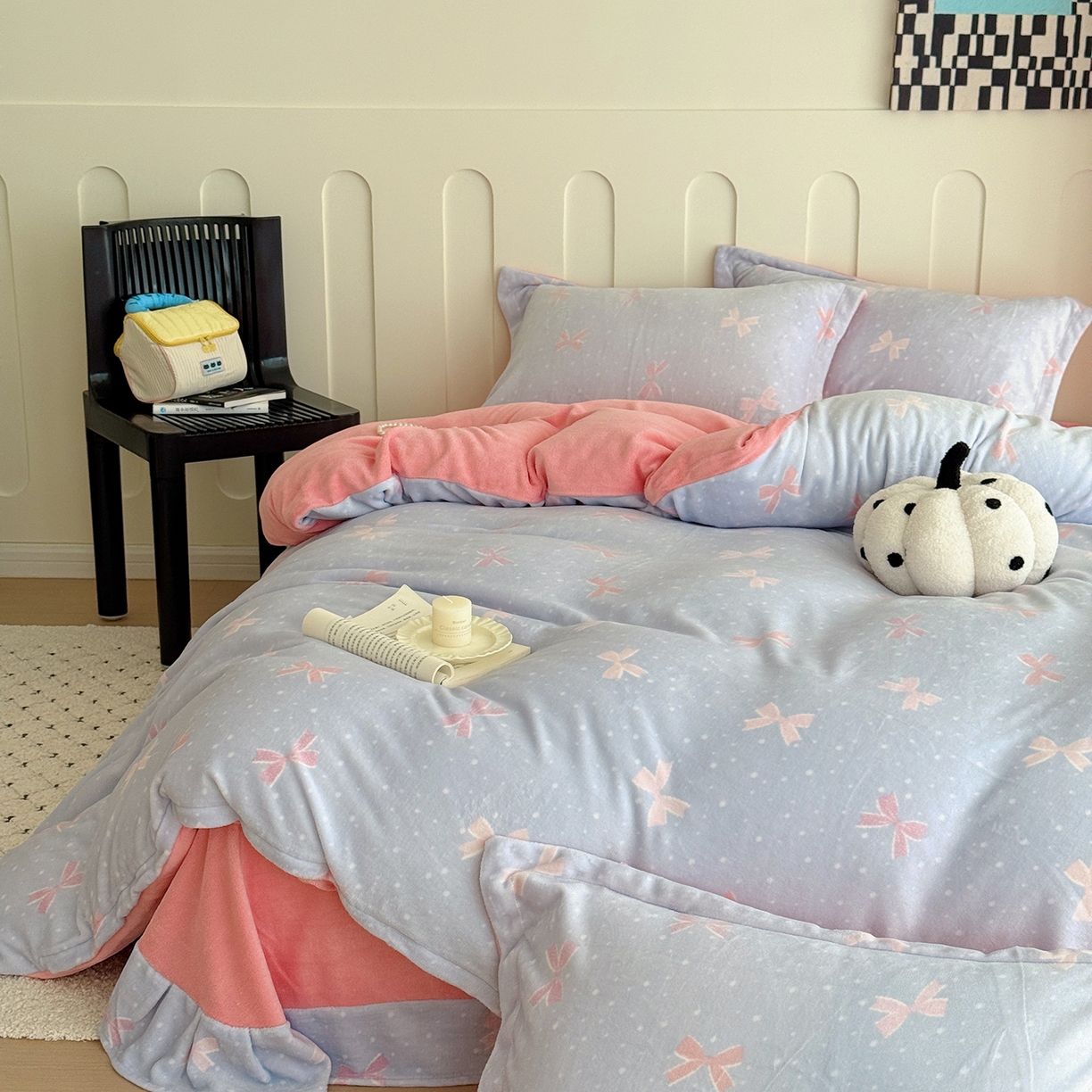 91家纺网 家纺一手货源 找家纺 （总）于果 2025新款牛奶绒印花四件套