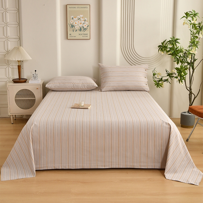 91家纺网 家纺一手货源 找家纺 （总）织雅漫 2025春夏新款高端舒棉系列全棉纯棉100%棉细纱老粗布床单凉席席子