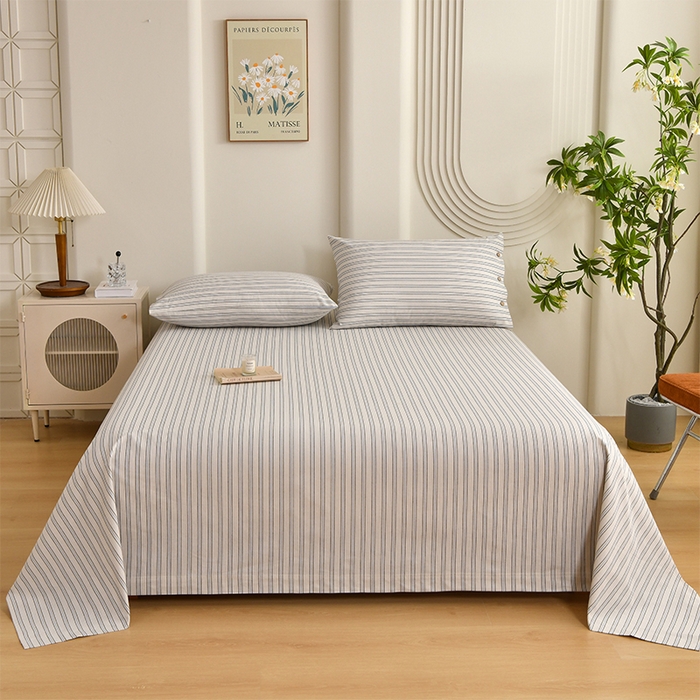 91家纺网 家纺一手货源 找家纺 （总）织雅漫 2025春夏新款高端舒棉系列全棉纯棉100%棉细纱老粗布床单凉席席子