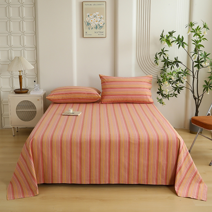 91家纺网 家纺一手货源 找家纺 （总）织雅漫 2025春夏新款高端舒棉系列全棉纯棉100%棉细纱老粗布床单凉席席子