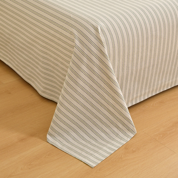 91家纺网 家纺一手货源 找家纺 织雅漫 2025春夏新款高端舒棉系列全棉纯棉100%棉细纱老粗布床单凉席席子 素律-绿