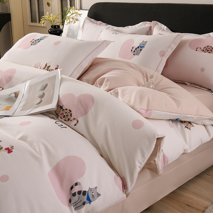 91家纺网 家纺一手货源 找家纺 （总）金昱纺 2025新款法式加厚全棉纯棉磨毛四件套