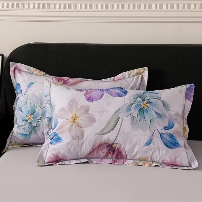 91家纺网 家纺一手货源 找家纺 金昱纺 2025新款法式加厚全棉纯棉磨毛四件套阿曼达-灰