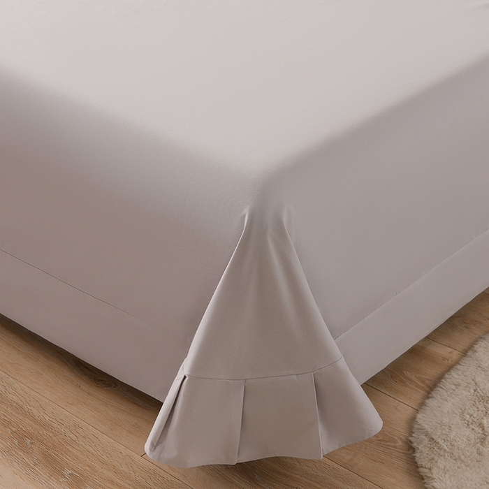 91家纺网 家纺一手货源 找家纺 金昱纺 2025新款法式加厚全棉纯棉磨毛四件套阿曼达-灰