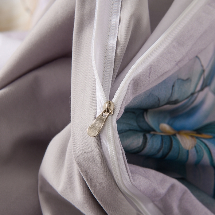 91家纺网 家纺一手货源 找家纺 金昱纺 2025新款法式加厚全棉纯棉磨毛四件套阿曼达-灰