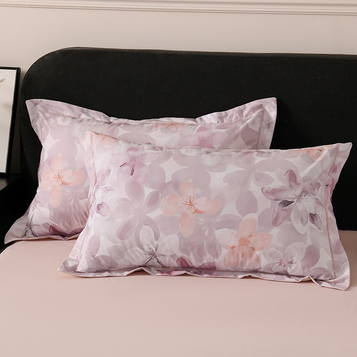 91家纺网 家纺一手货源 找家纺 金昱纺 2025新款法式加厚全棉纯棉磨毛四件套碧影-粉