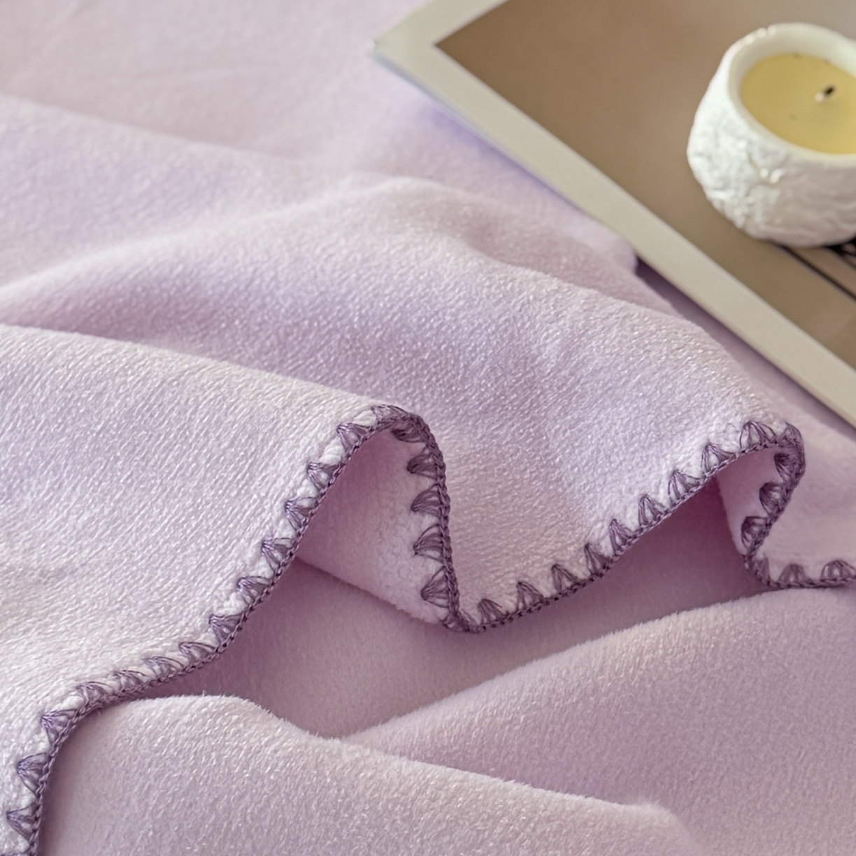 91家纺网 家纺一手货源 找家纺 格真 2025新款高克重双面仿羊绒多功能毯毛毯盖毯沙发毯午睡毯披肩毯-系列二 香芋紫