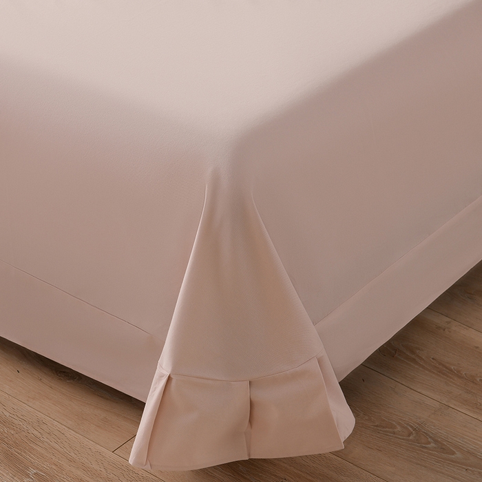 91家纺网 家纺一手货源 找家纺 金昱纺 2025新款法式加厚全棉纯棉磨毛四件套花香雨-粉