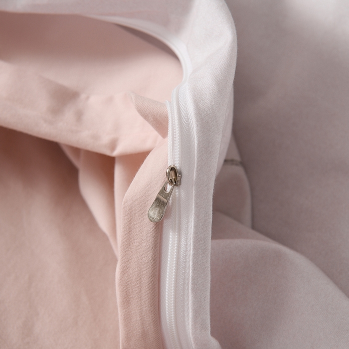 91家纺网 家纺一手货源 找家纺 金昱纺 2025新款法式加厚全棉纯棉磨毛四件套花香雨-粉