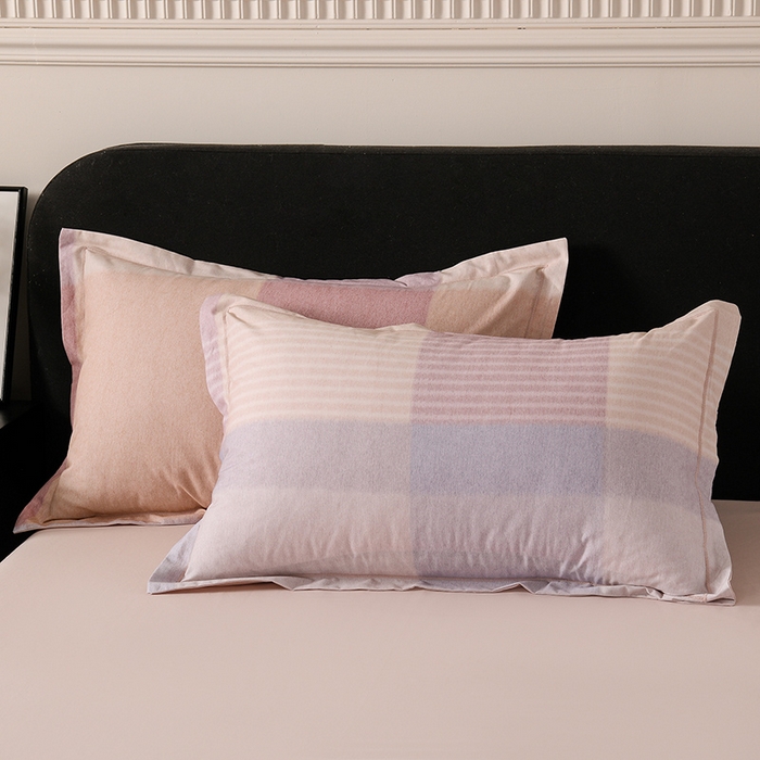 91家纺网 家纺一手货源 找家纺 金昱纺 2025新款法式加厚全棉纯棉磨毛四件套陌恩-粉