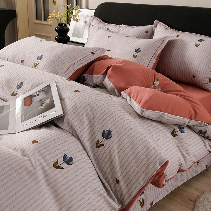 91家纺网 家纺一手货源 找家纺 金昱纺 2025新款法式加厚全棉纯棉磨毛四件套惜诺-米