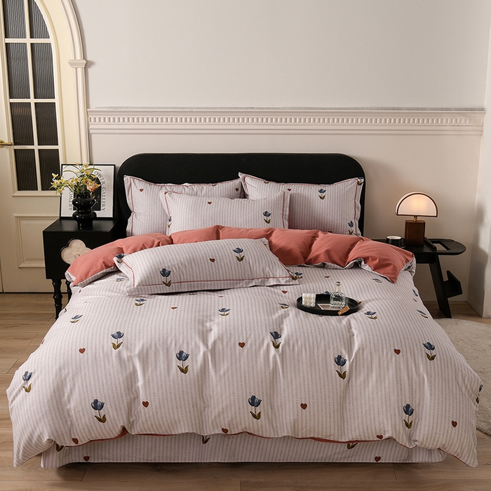 91家纺网 家纺一手货源 找家纺 金昱纺 2025新款法式加厚全棉纯棉磨毛四件套惜诺-米