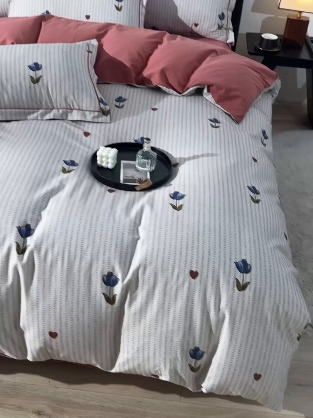 91家纺网 家纺一手货源 找家纺 金昱纺 2025新款法式加厚全棉纯棉磨毛四件套惜诺-米