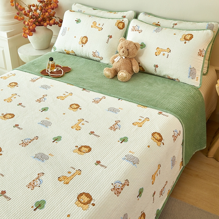 91家纺网 家纺一手货源 找家纺 （总）莎果家纺 2025冬季新款热推冬季必备寒冷的冬季有了它便多了些温暖婴儿绒+全棉床盖三件套