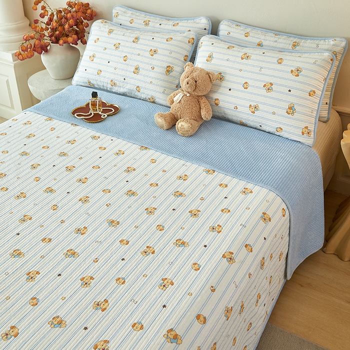 91家纺网 家纺一手货源 找家纺 （总）莎果家纺 2025冬季新款热推冬季必备寒冷的冬季有了它便多了些温暖婴儿绒+全棉床盖三件套