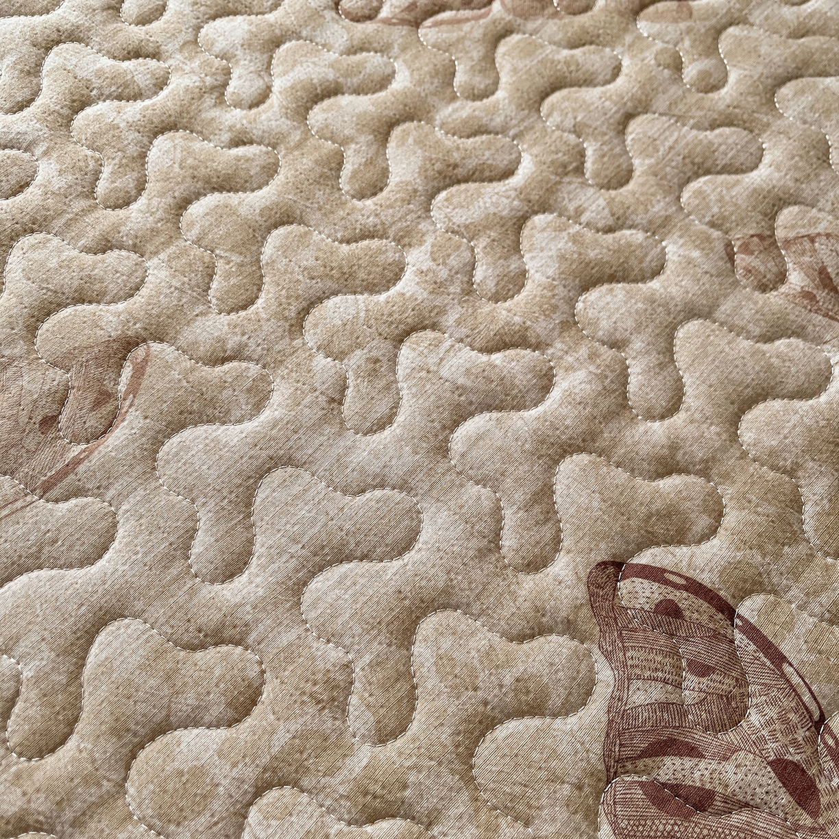 91家纺网 家纺一手货源 找家纺 笠裙家纺 2025新款加厚云感水洗棉印花夹棉床裙床罩 月神蝶