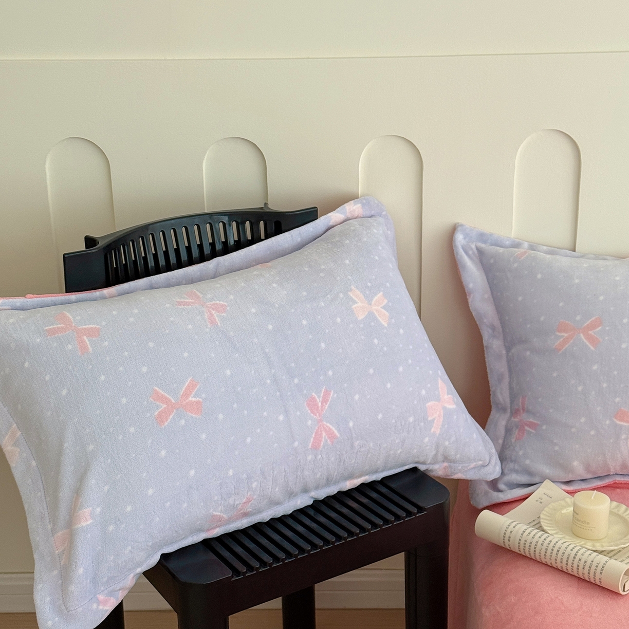 91家纺网 家纺一手货源 找家纺 于果 2025新款牛奶绒印花四件套 星光蝶影