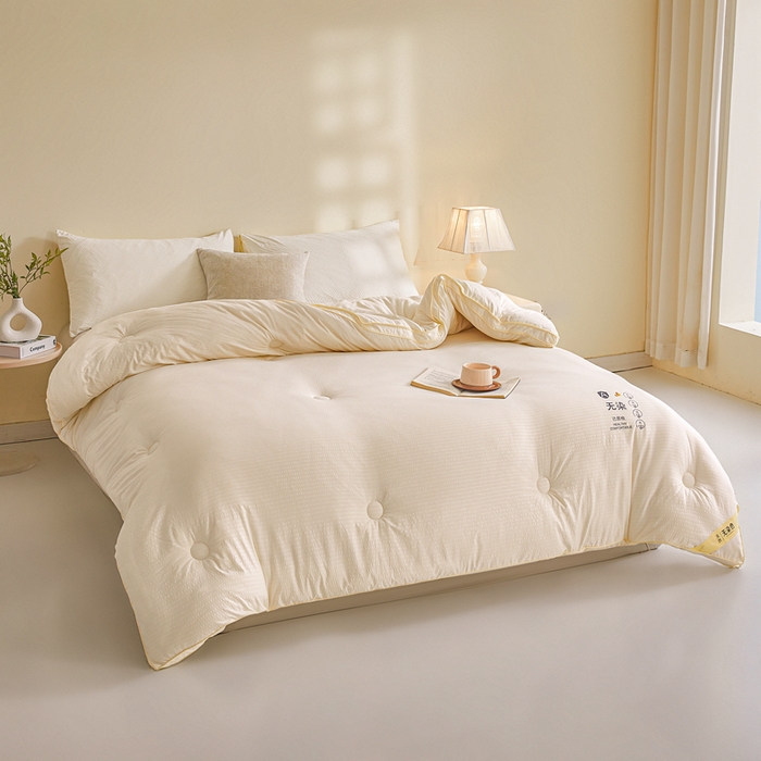 91家纺网 家纺一手货源 找家纺 （总）森璐家纺 2025新款无染水洗棉大豆被被子被芯