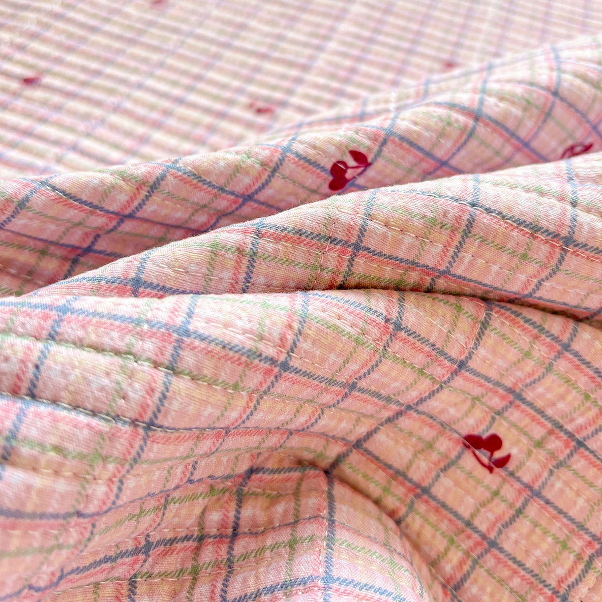 91家纺网 家纺一手货源 找家纺 （总）优选 2025新款木棉双层纱ins少女心可爱加厚豆豆冬被四件套床盖三件套暖梦小红书推荐