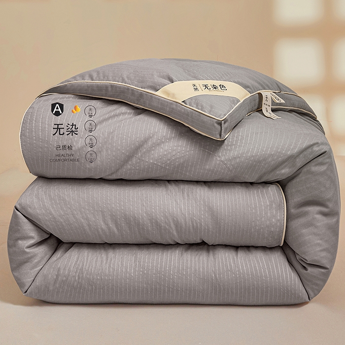 森璐家纺 2025新款无染水洗棉大豆被被子被芯 无染-灰色