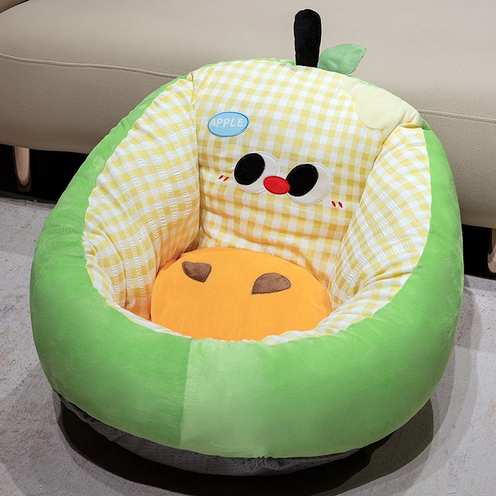 91家纺网 家纺一手货源 找家纺 （总）仟亿莱 2025新款大眼苹果格子半包围蒲团坐垫