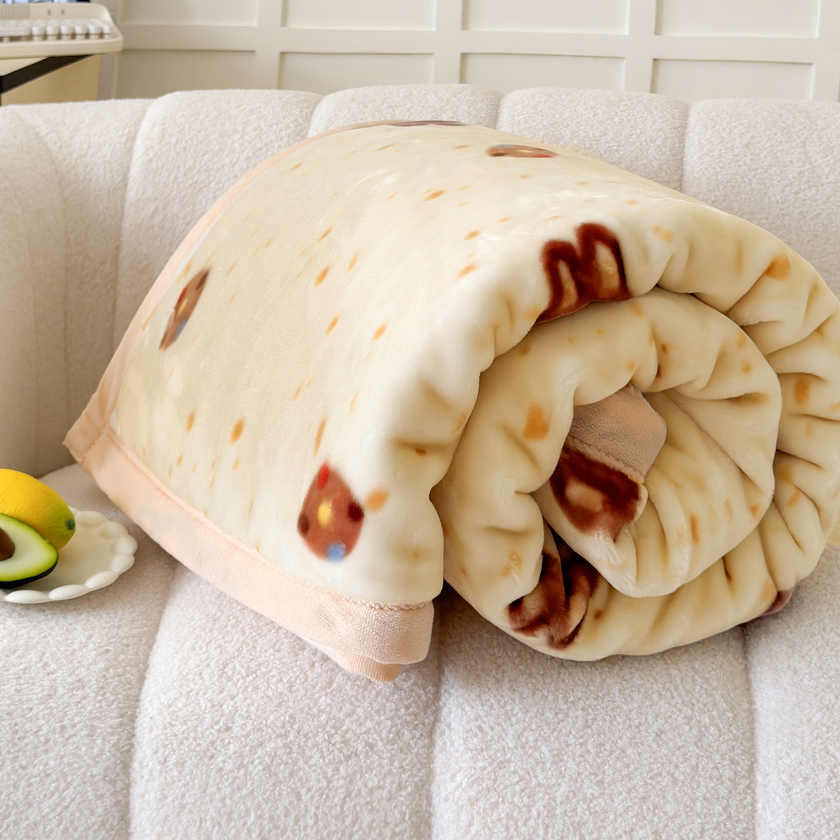 91家纺网 家纺一手货源 找家纺 舒隅家纺 2025新款双层印花云毯毛毯毯子 曲奇布布