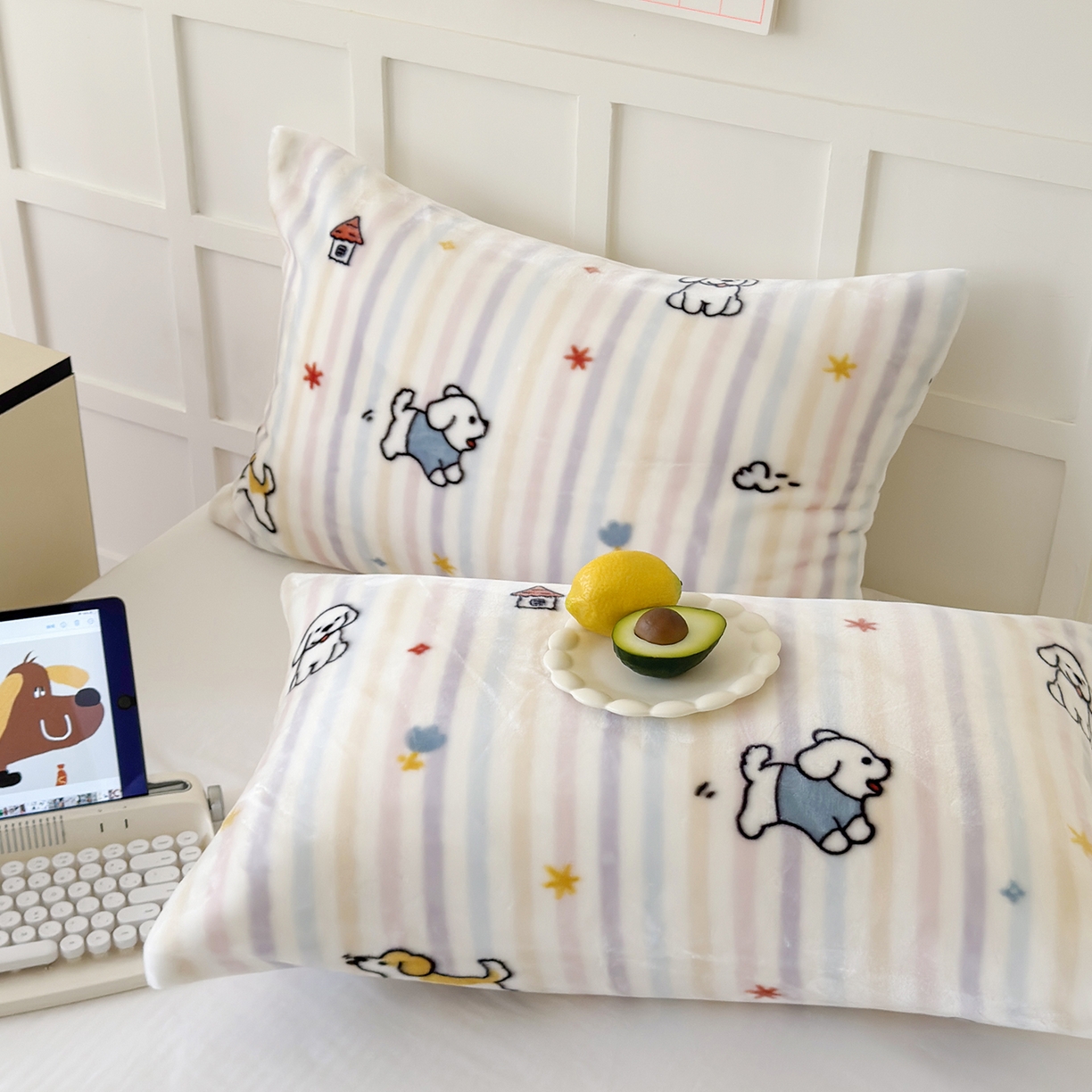 91家纺网 家纺一手货源 找家纺 舒隅家纺 2025新款双层印花云毯毛毯毯子 游园时光